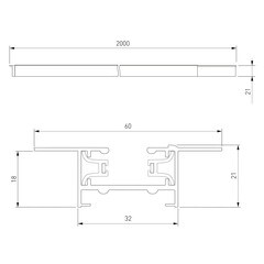 Шинопровод однофазный Elektrostandard Track Rail BK Recessed 2 м черный (a057096) - фото 2