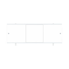 Экран для ванны Метакам Bravo ПВХ 148х60 см белый раздвижной (ЭПN_015505) - фото 1