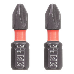 Бита КМ (882102) PH2 магнитная 25 мм ударная (2 шт.) - фото 1
