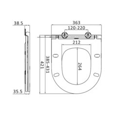 Сиденье для унитаза AM.PM Spirit V2.0 дюропласт с микролифтом быстросъемное (C707857WH) - фото 2