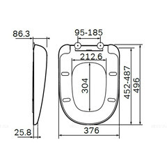 Сиденье для унитаза AM.PM Sensation дюропласт с микролифтом быстросъемное (C307851WH) - фото 2