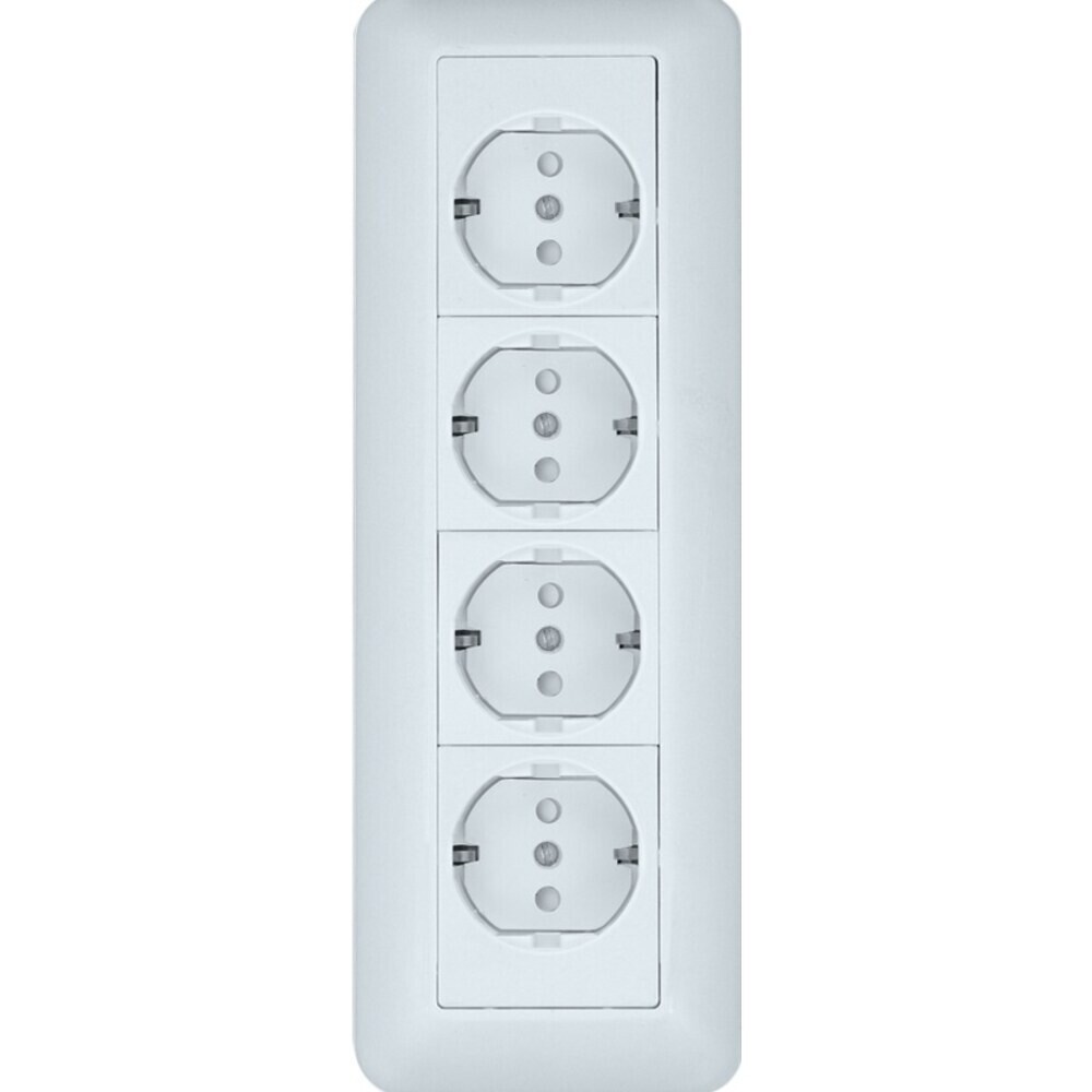 Изображение товара Розетка Systeme Electric Wessen 59 накладная белая 4 гнезда