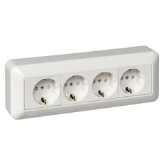 Изображение товара Розетка Systeme Electric Wessen 59 накладная белая (RA16-411M-B)