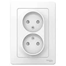 Розетка Systeme Electric Blanca встраиваемая белая со шторками (BLNRS000121)