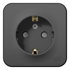 Изображение товара Розетка Systeme Electric Blanca накладная антрацит со шторками (BLNRA011106)