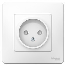 Розетка Systeme Electric Blanca встраиваемая белый со шторками (BLNRS000111)