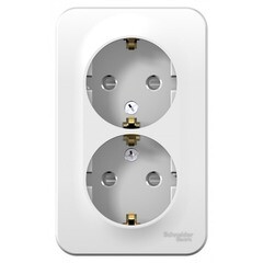 Изображение товара Розетка Systeme Electric Blanca накладная белая со шторками (BLNRA011201)