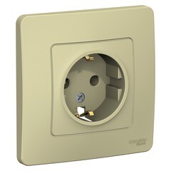 Изображение товара Розетка Systeme Electric Blanca встраиваемая бежевая (BLNRS001017)