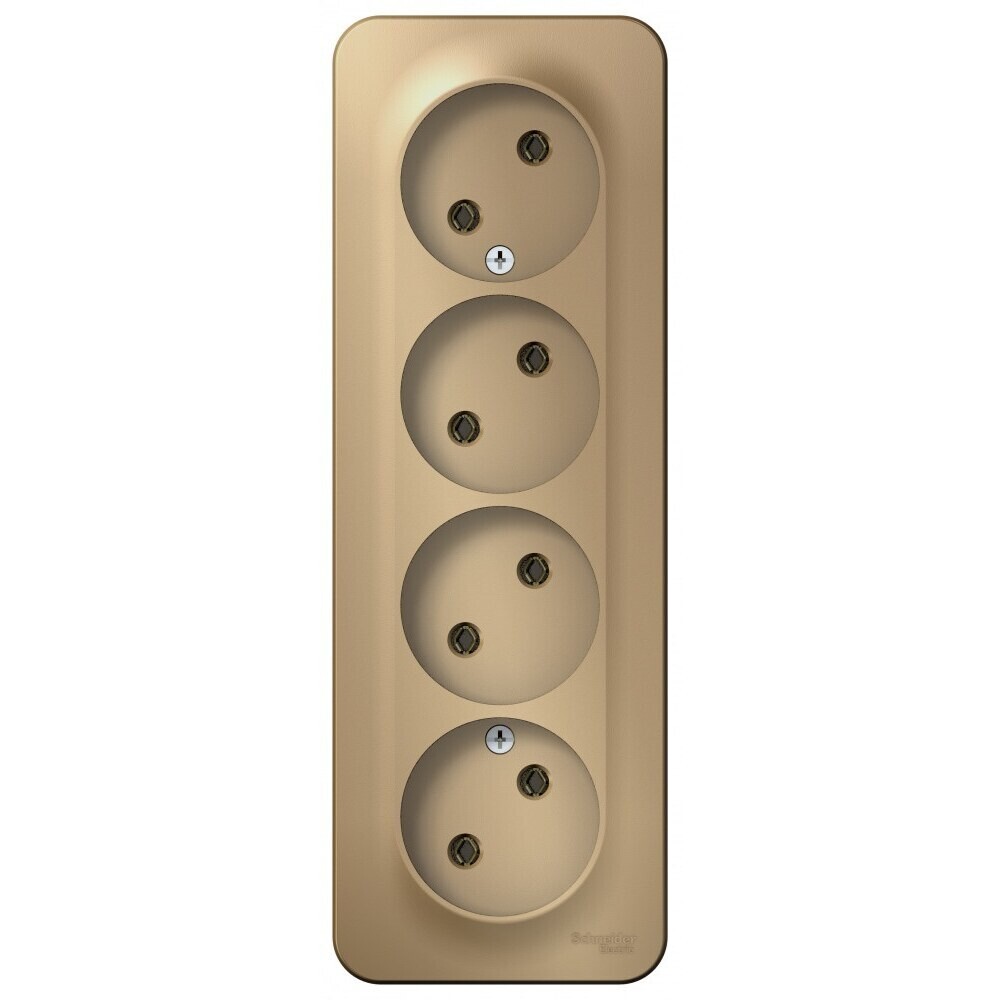 Изображение товара Розетка Systeme Electric Blanca накладная 4 гнезда титан IP20 Россия