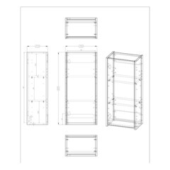 Пенал Aquaton Сканди 35 см подвесной белый/дуб верона - фото 5