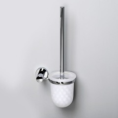 Ершик для унитаза WasserKraft Donau подвесной стекло/металл хром (K-9427) - фото 2