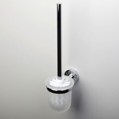 Ершик для унитаза WasserKraft Isen подвесной стекло/металл хром (K-4027) - фото 2