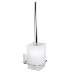 Изображение товара Ершик для унитаза WasserKraft Leine подвесной стекло/металл хром/белый (K-5027W)