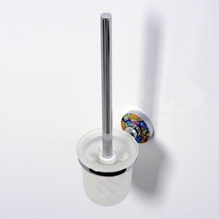 Ершик для унитаза WasserKraft Diemel подвесной стекло/металл хром (K-2227) - фото 2