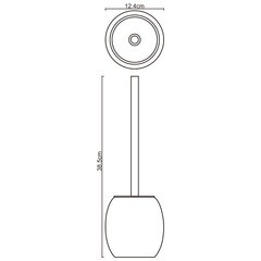 Ершик для унитаза WasserKraft Ruwer напольный нержавеющая сталь хром/белый (K-6727) - фото 4