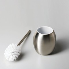 Ершик для унитаза WasserKraft Ruwer напольный нержавеющая сталь хром/белый (K-6727) - фото 2