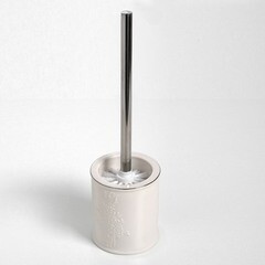 Ершик для унитаза WasserKraft Rossel напольный металл/пластик хром/белый (K-5727) - фото 2