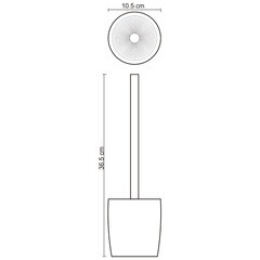 Ершик для унитаза WasserKraft Dinkel напольный металл/полирезин хром/белый (K-4627) - фото 3