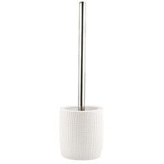 Ершик для унитаза WasserKraft Dinkel напольный металл/полирезин хром/белый (K-4627) - фото 1