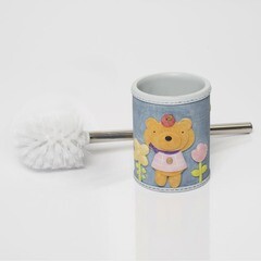 Ершик для унитаза WasserKraft Lossa напольный металл/полирезин голубой (K-3427) - фото 3