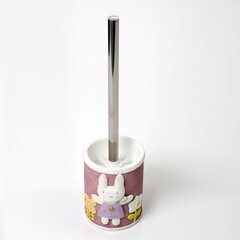 Ершик для унитаза WasserKraft Ammer напольный металл/полирезин розовый (K-6427) - фото 5