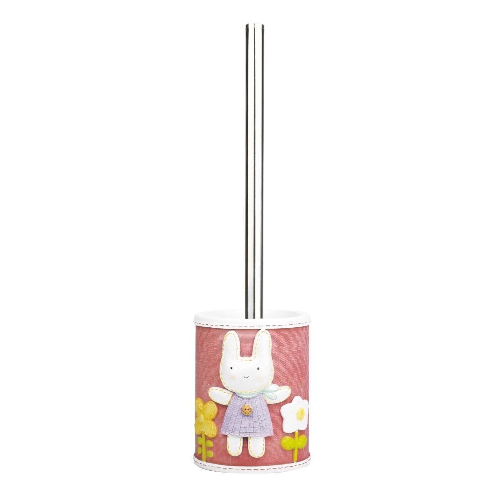 Изображение товара Ершик для унитаза WasserKraft Ammer, напольный, металлополирезин, розовый