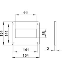 Накладка настенная пластиковая для плоских воздуховодов 55х110 мм - фото 4