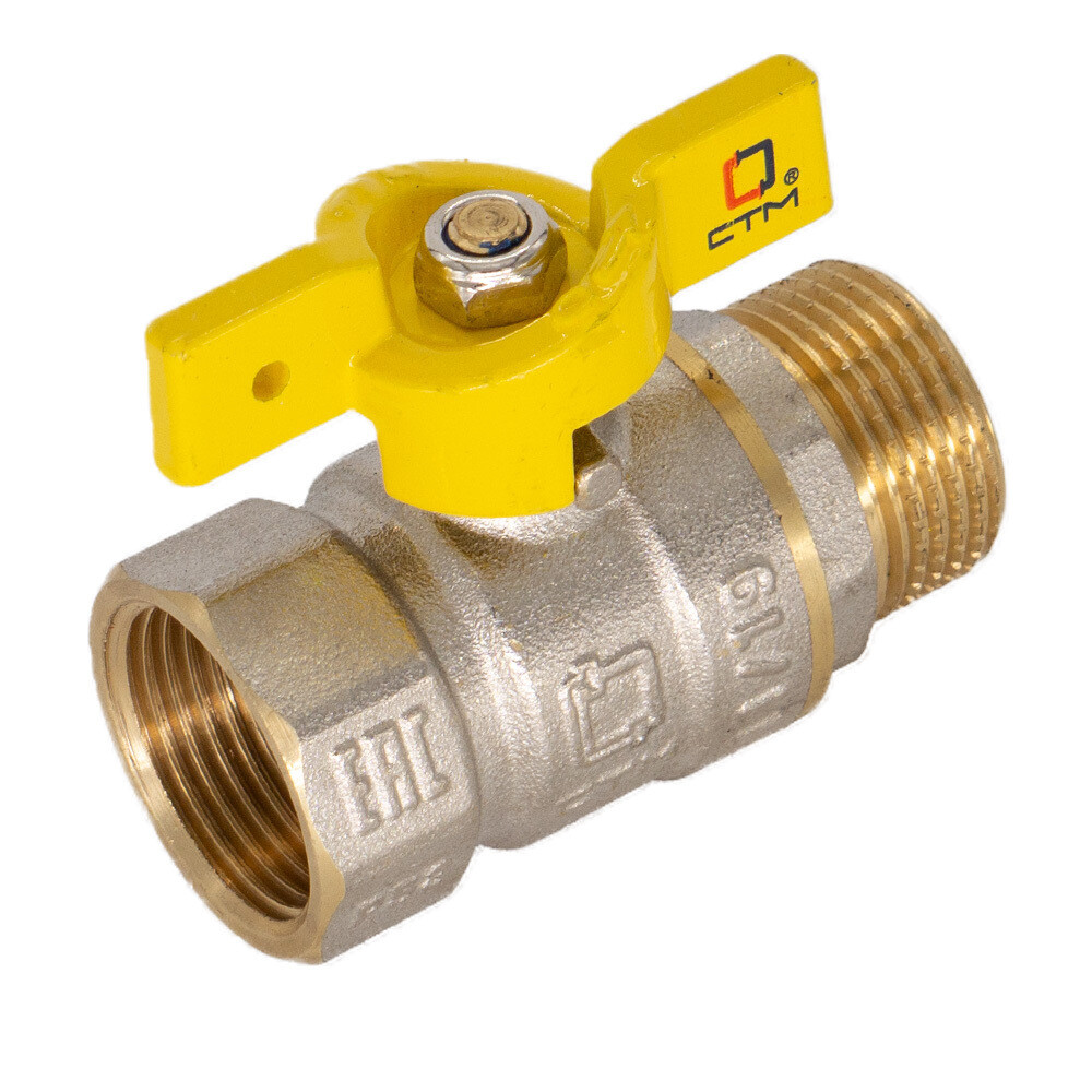 Изображение товара Кран шаровой газовый СТМ 1 ВР(г) х 1 НР(ш) бабочка CGFMB001