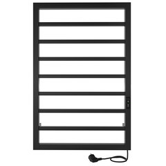 Изображение товара Полотенцесушитель электрический Indigo Crete 800х530 мм 130 Вт с терморегулятором черный муар