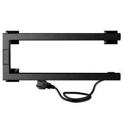 Полотенцесушитель электрический Indigo Nix 200х500 мм 40 Вт с терморегулятором правый черный муар - фото 1