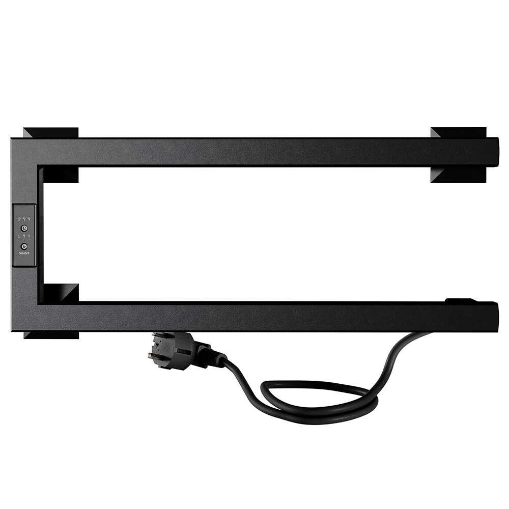 Изображение товара Электрический полотенцесушитель Indigo Nix 200х500 мм 40 Вт с терморегулятором правый черный муар