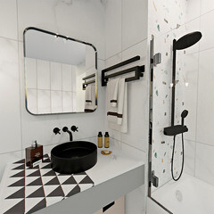 Полотенцесушитель электрический Indigo Sigma 200х600 мм 70 Вт с терморегулятором черный муар - фото 3