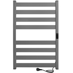 Полотенцесушитель электрический Indigo Oktava Slim 5 800х530 мм 90 Вт с терморегулятором серый - фото 1