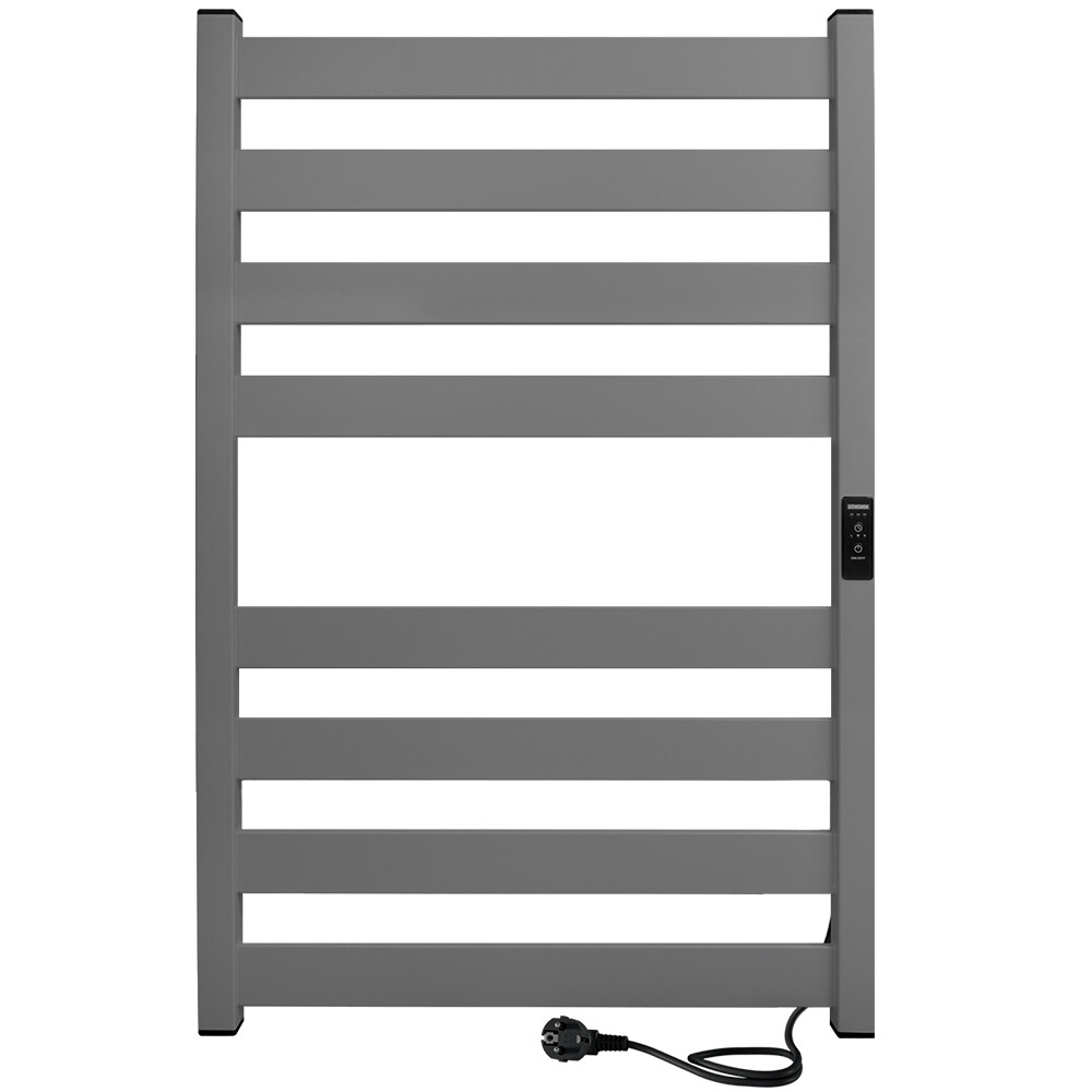 Изображение товара Полотенцесушитель электрический Indigo Oktava Slim 5 800х530 мм 90 Вт с терморегулятором серый