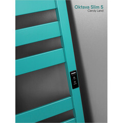 Полотенцесушитель электрический Indigo Oktava Slim 5 600х530 мм 70 Вт с терморегулятором зеленый - фото 5