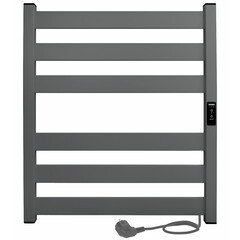 Изображение товара Полотенцесушитель электрический Indigo Oktava Slim 5 600х530 мм 70 Вт с терморегулятором серый