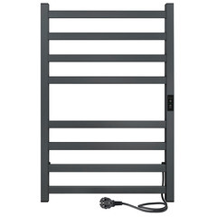 Полотенцесушитель электрический Indigo Oktava Slim 3 800х530 мм 90 Вт с терморегулятором серый - фото 1