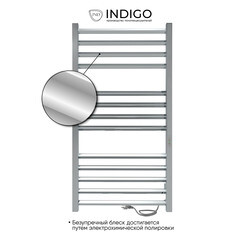 Полотенцесушитель электрический Indigo Attic Romb 1000х530 мм 120 Вт с терморегулятором хром - фото 5