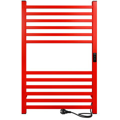 Полотенцесушитель электрический Indigo Attic 800х530 мм 90 Вт с терморегулятором красный - фото 1