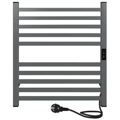 Полотенцесушитель электрический Indigo Attic 600х530 мм 80 Вт с терморегулятором серый - фото 1