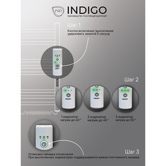 Полотенцесушитель электрический Indigo Sky 1500х172 мм 138 Вт с терморегулятором белый - фото 2