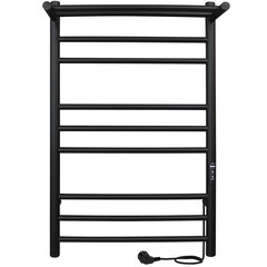 Изображение товара Полотенцесушитель электрический Indigo Line Trinity с полкой 800х532 мм 120 Вт с терморегулятором черный муар