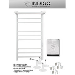 Полотенцесушитель электрический Indigo Line Trinity с полкой 800х432 мм 115 Вт с терморегулятором белый - фото 2
