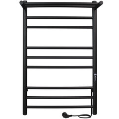 Полотенцесушитель электрический Indigo Line Trinity с полкой 800х432 мм 115 Вт с терморегулятором черный муар - фото 1