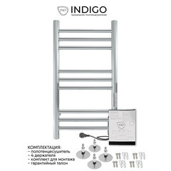 Полотенцесушитель электрический Indigo Line Trinity 700х332 мм 90 Вт с терморегулятором хром - фото 5