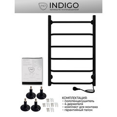 Полотенцесушитель электрический Indigo Roof Lux 800х532 мм 80 Вт с терморегулятором черный муар - фото 5