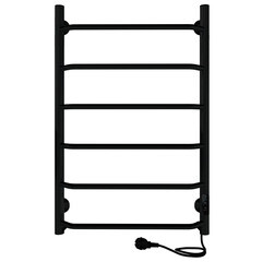 Изображение товара Полотенцесушитель электрический Indigo Roof Lux 800х532 мм 80 Вт с терморегулятором черный муар