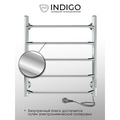 Полотенцесушитель электрический Indigo Roof Lux 600х532 мм 60 Вт с терморегулятором хром - фото 3
