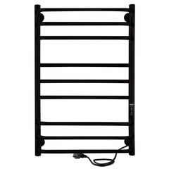 Полотенцесушитель электрический Indigo Brace Euro Lux 700х432 мм 192 Вт с терморегулятором черный муар - фото 1