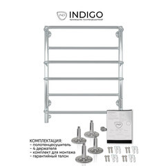 Полотенцесушитель электрический Indigo Europe Lux 600х532 мм 65 Вт с терморегулятором хром - фото 2